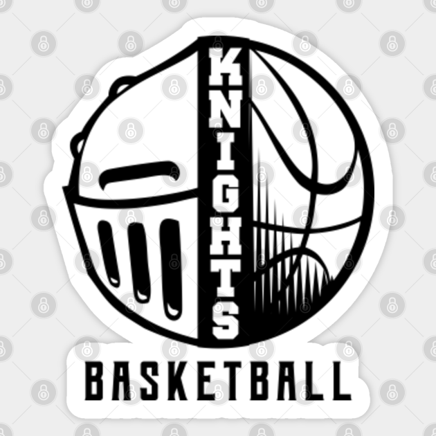 Knights Basketball Mascot Logo Knights Basketball Sticker TeePublic